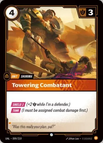Towering Combatant 99 de Riftbound Unleashed