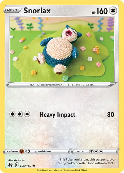 Snorlax - Crown Zenith - ilustração de Yuka Morii