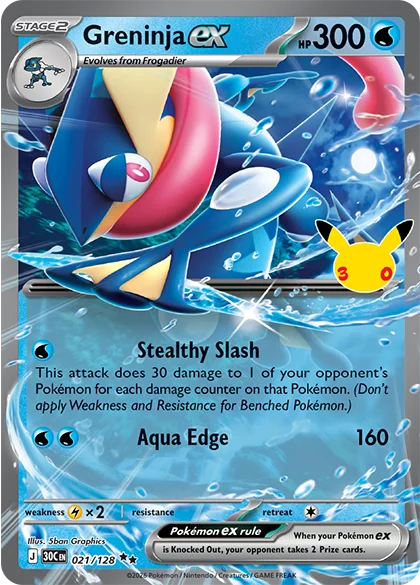 Greninja ex de Celebração de 30 Anos