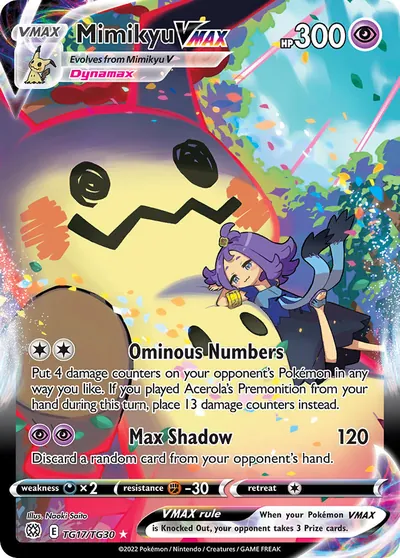 Mimikyu VMAX - Brilliant Stars - ilustração de Yuka Morii