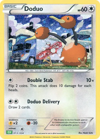 Doduo - Pokémon Trading Card Game Classic—Venusaur - ilustração de Yuka Morii