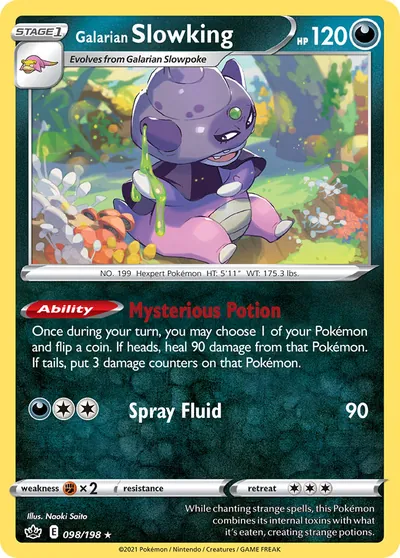 Galarian Slowking - Chilling Reign - ilustração de Yuka Morii
