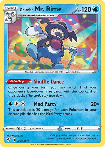 Galarian Mr. Rime - Darkness Ablaze - ilustração de Yuka Morii