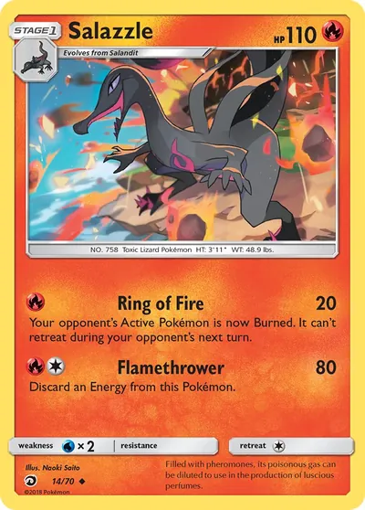 Salazzle - Dragon Majesty - ilustração de Yuka Morii