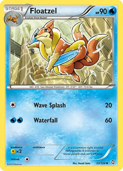 Floatzel - Dragons Exalted - ilustração de Yuka Morii