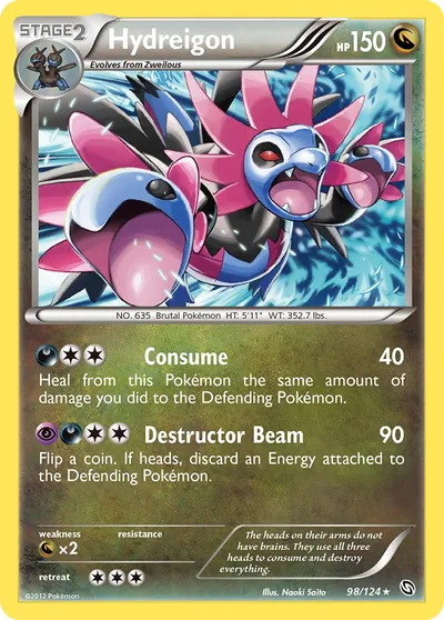 Hydreigon - Dragons Exalted - ilustração de Yuka Morii