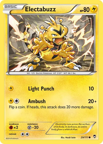 Electabuzz - Furious Fists - ilustração de Yuka Morii