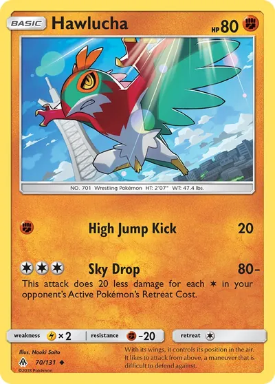 Hawlucha - Forbidden Light - ilustração de Yuka Morii
