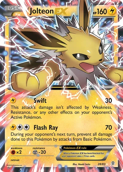 Jolteon-EX - Generations - ilustração de Yuka Morii