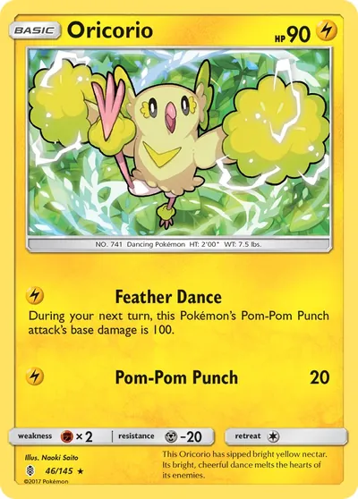 Oricorio - Guardians Rising - ilustração de Yuka Morii