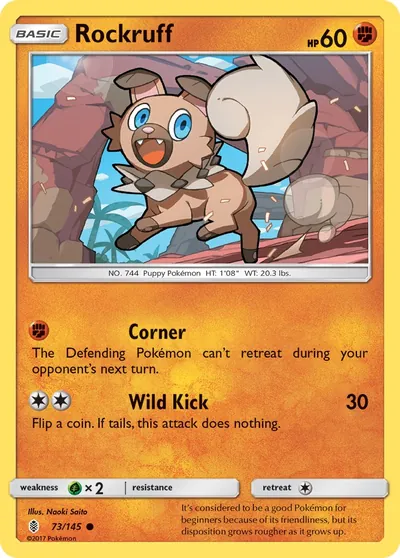 Rockruff - Guardians Rising - ilustração de Yuka Morii