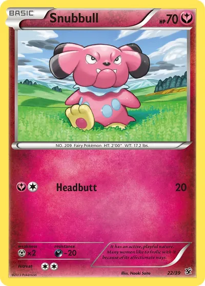 Snubbull - Kalos Starter Set - ilustração de Yuka Morii