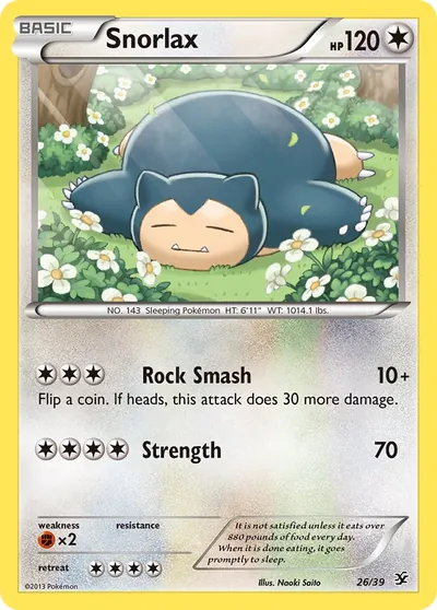 Snorlax - Kalos Starter Set - ilustração de Yuka Morii