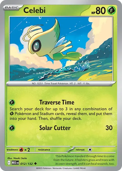 Celebi - Mega Evolution - ilustração de Yuka Morii