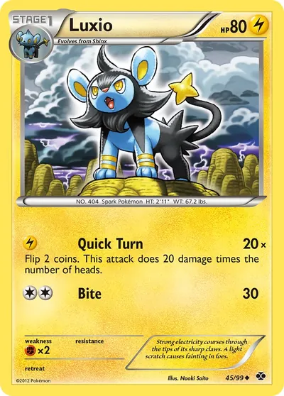 Luxio - Next Destinies - ilustração de Yuka Morii