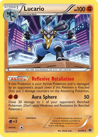Lucario - Next Destinies - ilustração de Yuka Morii