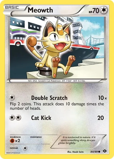 Meowth - Next Destinies - ilustração de Yuka Morii