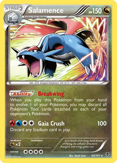 Salamence - Plasma Blast - ilustração de Yuka Morii
