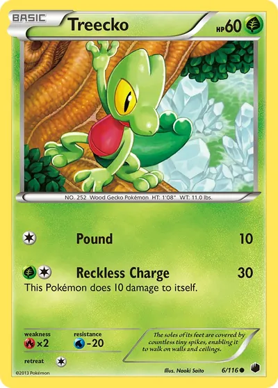 Treecko - Plasma Freeze - ilustração de Yuka Morii