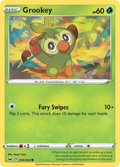 Grookey - Sword & Shield - ilustração de Yuka Morii