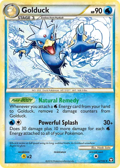 Golduck - Triumphant - ilustração de Yuka Morii