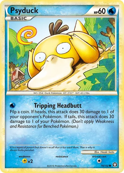 Psyduck - Triumphant - ilustração de Yuka Morii