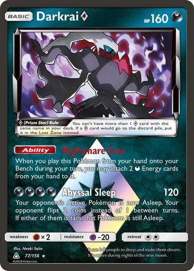 Darkrai Prism Star - Ultra Prism - ilustração de Yuka Morii