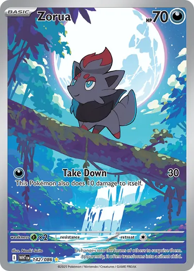 Zorua - White Flare - ilustração de Yuka Morii