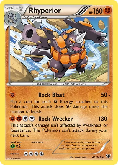 Rhyperior - XY - ilustração de Yuka Morii