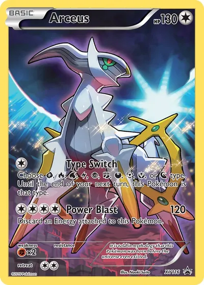 Arceus - XY Promos - ilustração de Yuka Morii