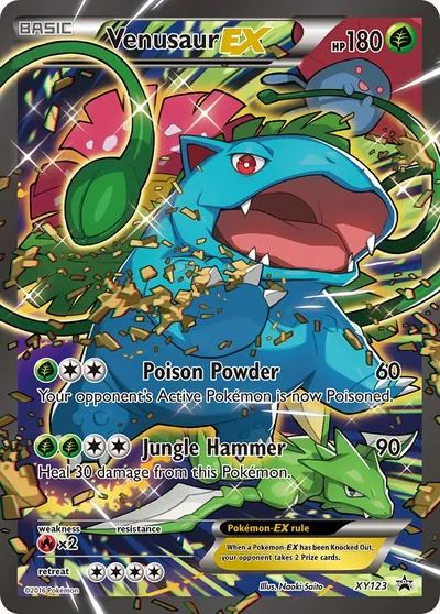 Venusaur-EX - XY Promos - ilustração de Yuka Morii
