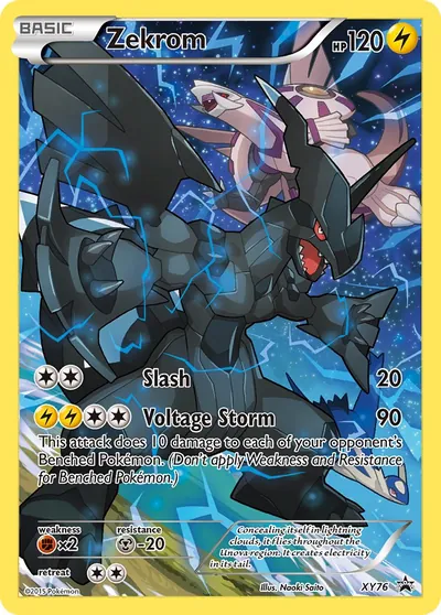 Zekrom - XY Promos - ilustração de Yuka Morii