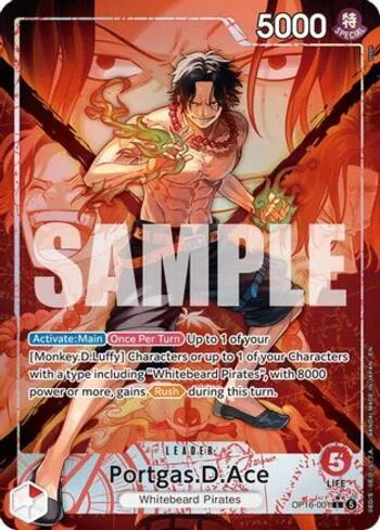 Portgas.D.Ace (001) OP16-001-AA de One Piece OP-16