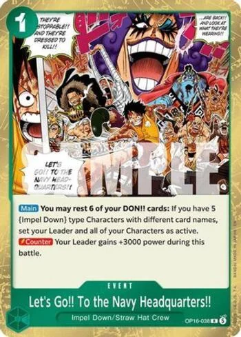 Let's Go!! To the Navy Headquarters.. OP16-038 de One Piece OP-16