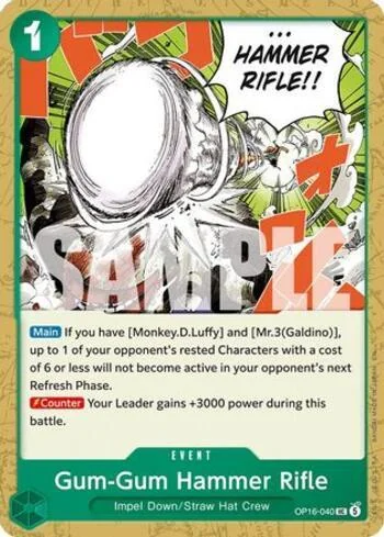 Gum-Gum Hammer Rifle OP16-040 de One Piece OP-16