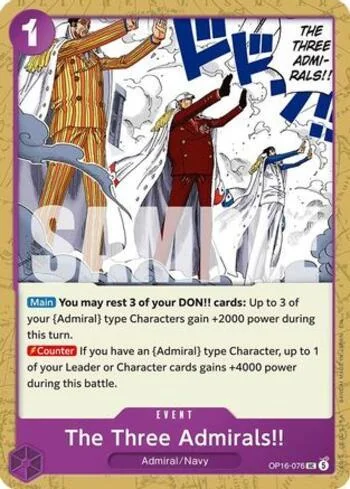The Three Admirals!! OP16-076 de One Piece OP-16
