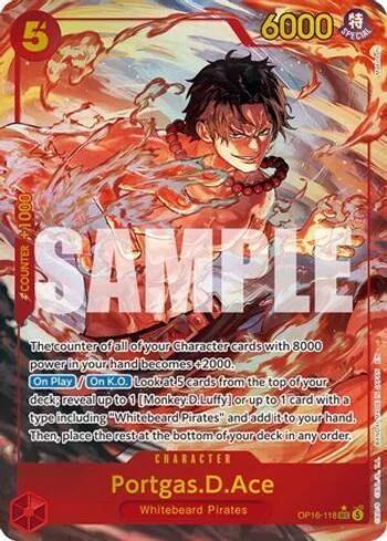 Portgas.D.Ace (118) OP16-118-AA de One Piece OP-16