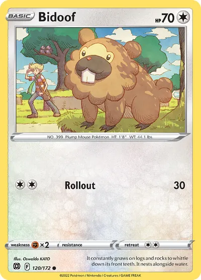 Bidoof - Brilliant Stars - ilustração de Yuka Morii