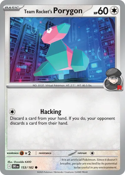 Team Rocket’s Porygon - Destined Rivals - ilustração de Yuka Morii