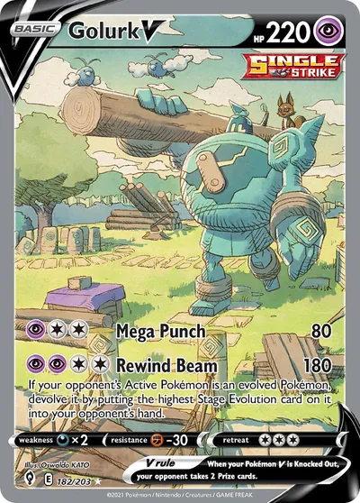 Golurk V - Evolving Skies - ilustração de Yuka Morii