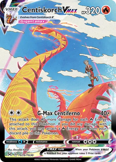 Centiskorch VMAX - Lost Origin - ilustração de Yuka Morii
