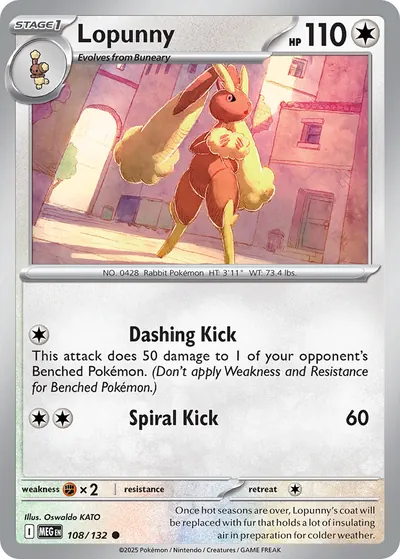 Lopunny - Mega Evolution - ilustração de Yuka Morii