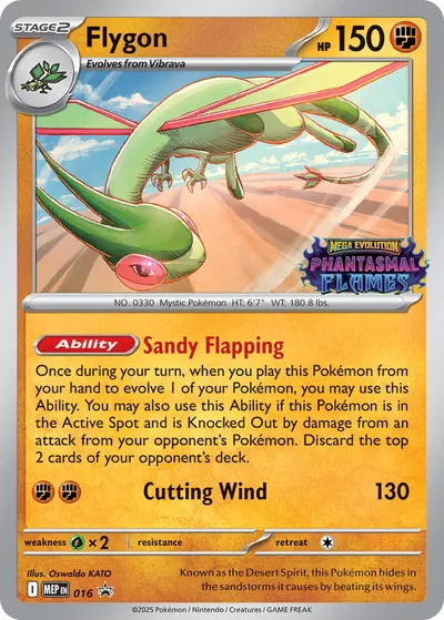 Flygon - Mega Evolution Promos - ilustração de Yuka Morii