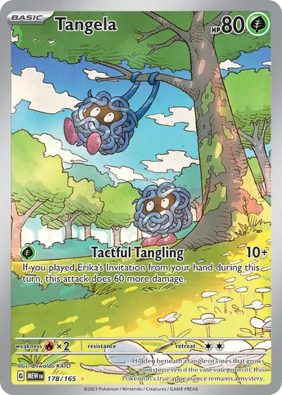 Tangela - 151 - ilustração de Yuka Morii
