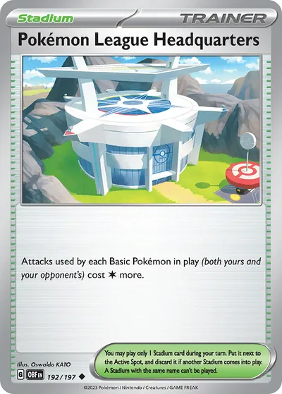 Pokémon League Headquarters - Obsidian Flames - ilustração de Yuka Morii
