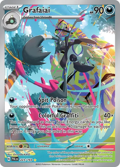 Grafaiai - Paldea Evolved - ilustração de Yuka Morii