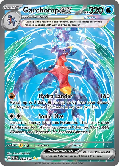 Garchomp ex - Paradox Rift - ilustração de Yuka Morii