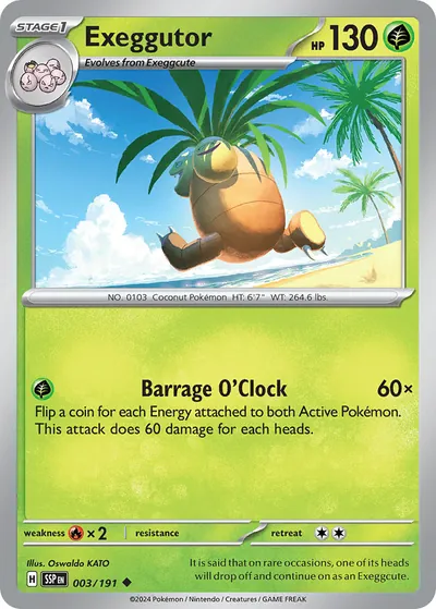 Exeggutor - Surging Sparks - ilustração de Yuka Morii