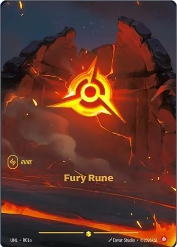 Fury Rune R01a de Riftbound Unleashed