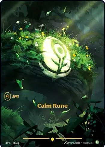 Calm Rune R02a de Riftbound Unleashed